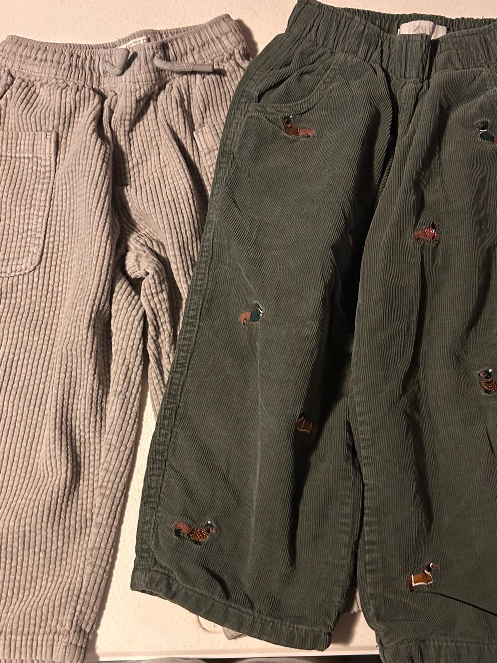 Zara Kids Boys Size 4 Corduroy Formal Trousers Fall Lot Puppy Print